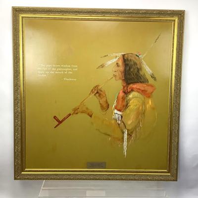 998 Smithsonian Peace Pipe Art Display Thackery Quote