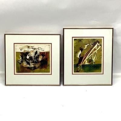 1024 Signed Numbered Pair of Monoprints SZILAGYI JANOS