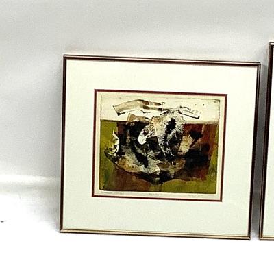 1024 Signed Numbered Pair of Monoprints SZILAGYI JANOS