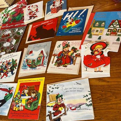 Box of christmas cards and stickers