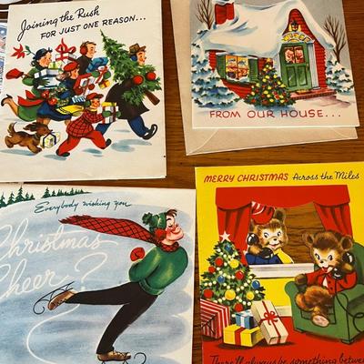 Box of christmas cards and stickers