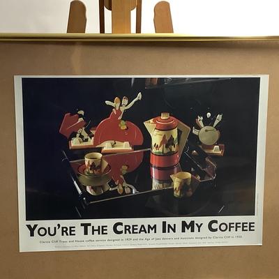 1028 Clarice Cliff "Your the Cream in My Coffee" Poster
