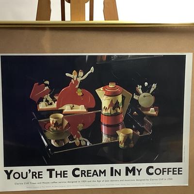 1028 Clarice Cliff "Your the Cream in My Coffee" Poster