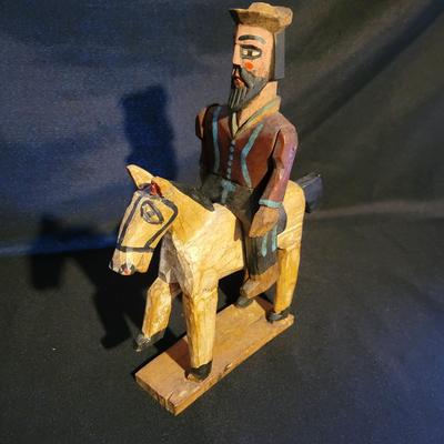 Saint James the Apostle on Horse Santos Carving (K-DW)