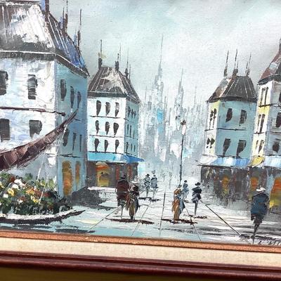 1039 Acrylic Streetscape Original by Minas