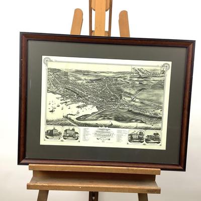 1040 Birds Eye View of the Town of Nantucket Looking SW 1881