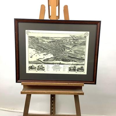 1040 Birds Eye View of the Town of Nantucket Looking SW 1881