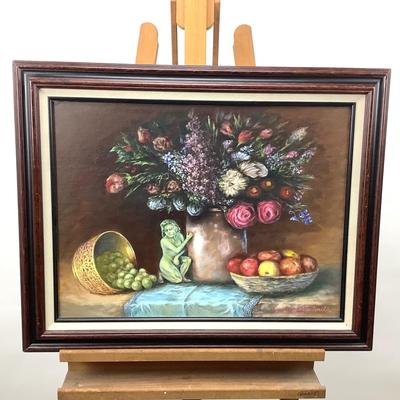 1041 Still Life Acrylic Painting by Clyde Martin Smith (1935-2021)