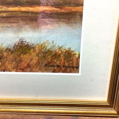 1046 Original Watercolor Seascape by John W. Taylor