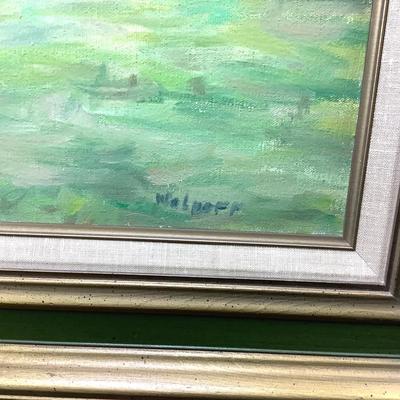 1047 Original Landscape Oil Painting Signed Waldoff