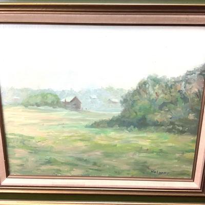 1047 Original Landscape Oil Painting Signed Waldoff