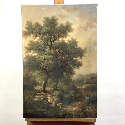 1080 Reproduction Baroque Masters Shepherd with Sheep signed Fradler