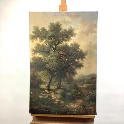 1080 Reproduction Baroque Masters Shepherd with Sheep signed Fradler
