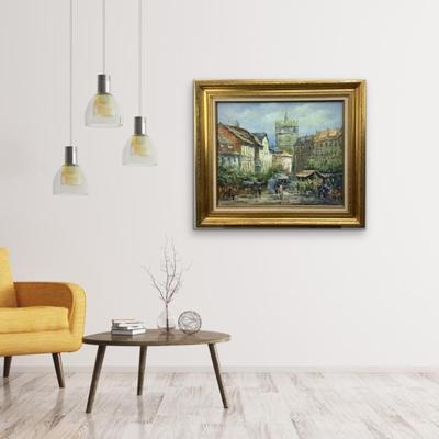 1081 Original Acrylic Market Streetscape by Rabous