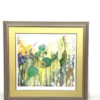 1082 Floral Abstract Signed and Numbered Lithograph 15/230 by Katz