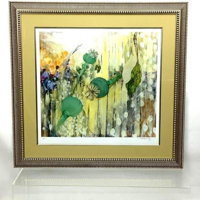 1082 Floral Abstract Signed and Numbered Lithograph 15/230 by Katz
