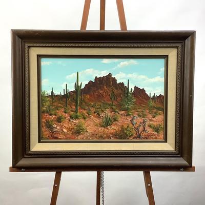 1085 Desert Scene with Cacti by Karl Weidhofer