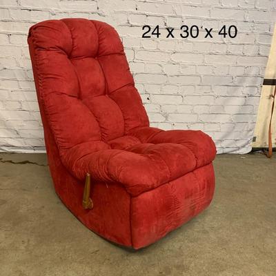 Red Armless Recliner