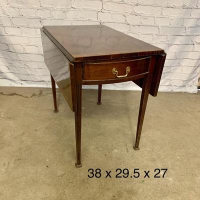 Antique Mahogany Drop-Leaf Side Table