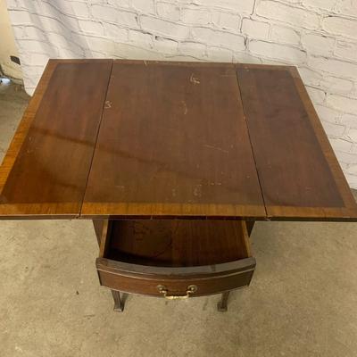 Antique Mahogany Drop-Leaf Side Table