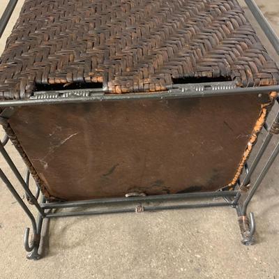 Brown Wicker Hamper with Drawer