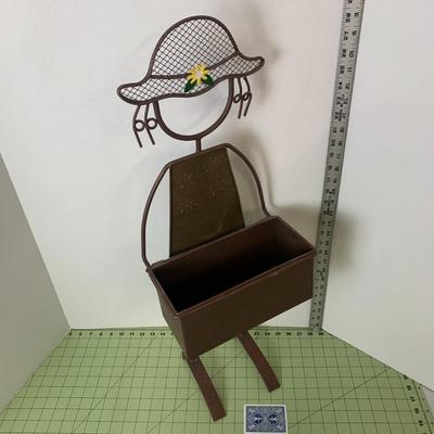 Metal Decorative Planter Box - Girl