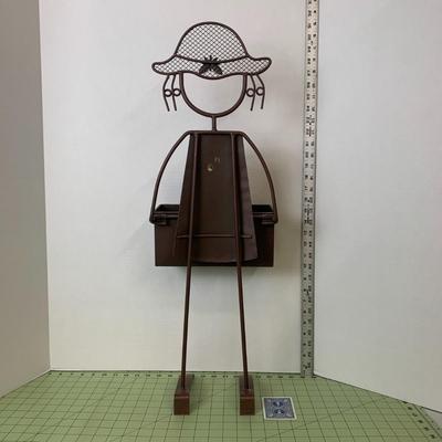 Metal Decorative Planter Box - Girl