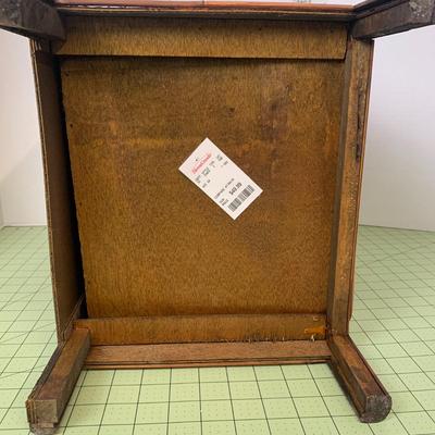 Wooden + Bamboo Nightstand/Side Table with 3-Drawers