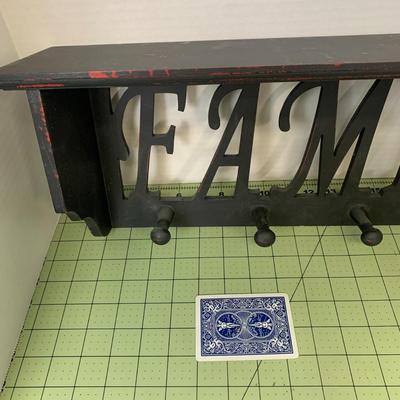 Black Wall Shelf/Rack - FAMILY