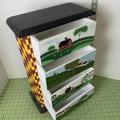 Decorative Table Top Farm Drawers - 4-Drawers