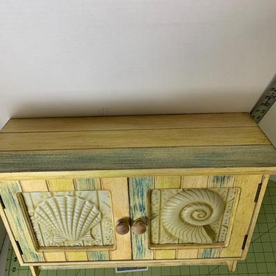 Seashell Bathroom Shelf with Towel Rack