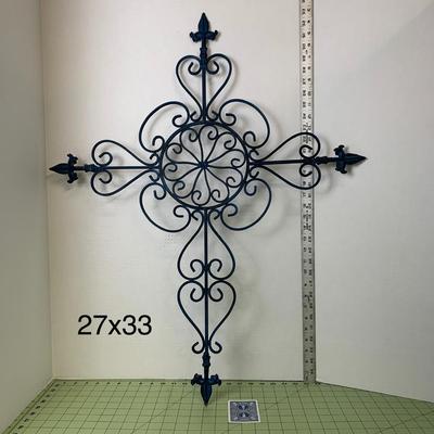 Blue Iron Cross Decor