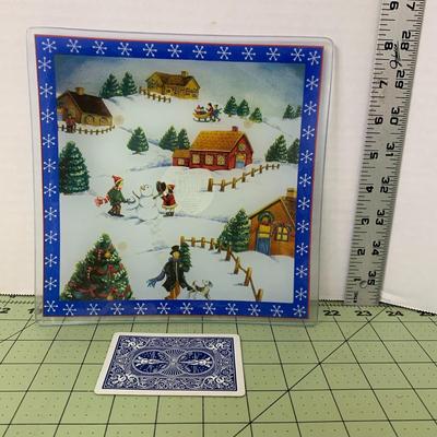 Winter Glass Plate