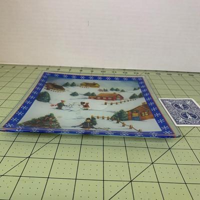 Winter Glass Plate