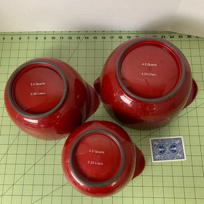 Red KitchenAid Mixing Bowls