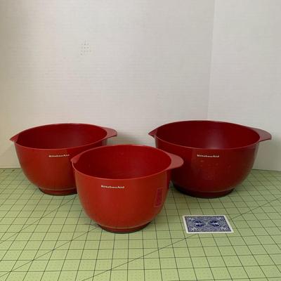 Red KitchenAid Mixing Bowls
