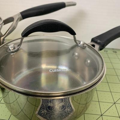Stainless Pots with Lids 