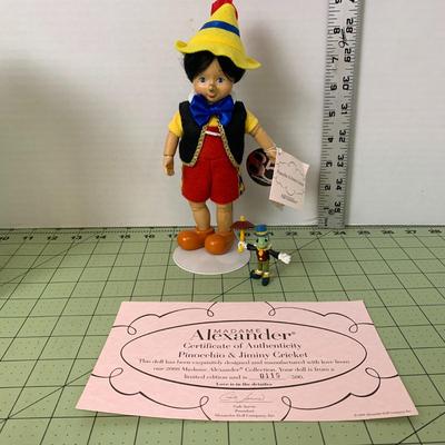 Madame Alexander Doll - Pinocchio & Jiminy Cricket