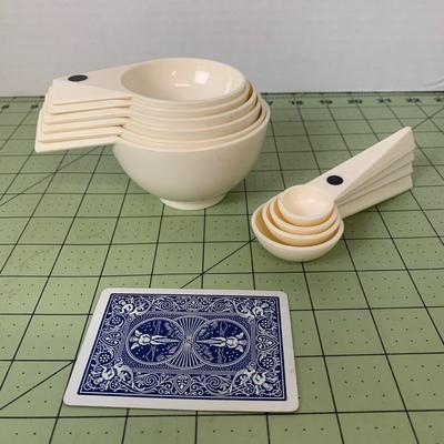 White Measuring Cups and Spoons