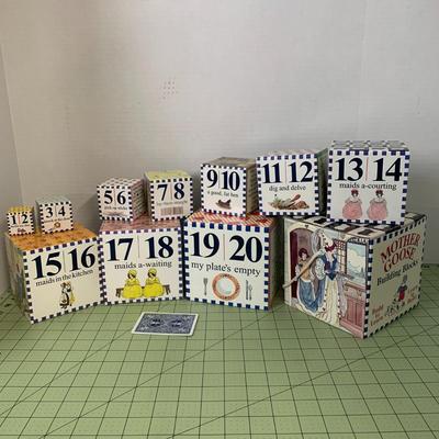Vintage Mother Goose Building Blocks