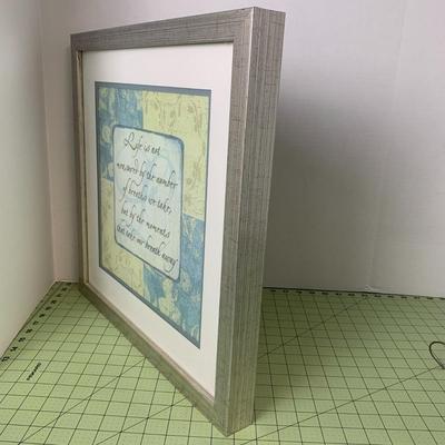 Silver Framed Inspirational Quote