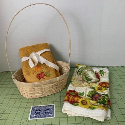Autumn Towels with Basket
