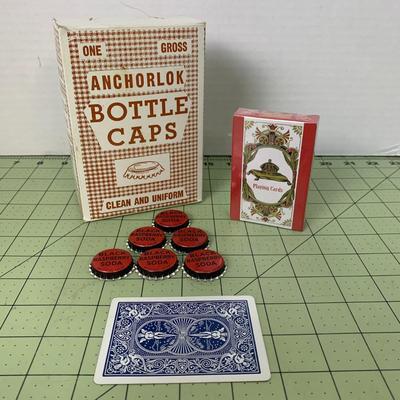 Anchorlok Bottle Caps and Playing Cards