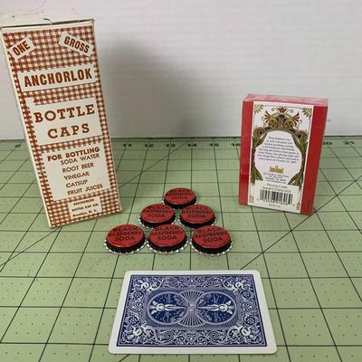 Anchorlok Bottle Caps and Playing Cards