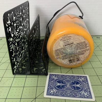 Mail Filer and Citrus Candle