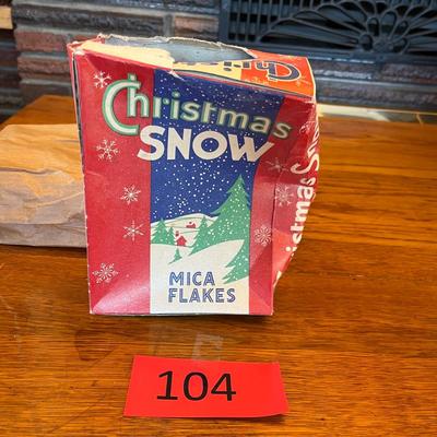 Vintage Mica Flakes Christmas Snow box