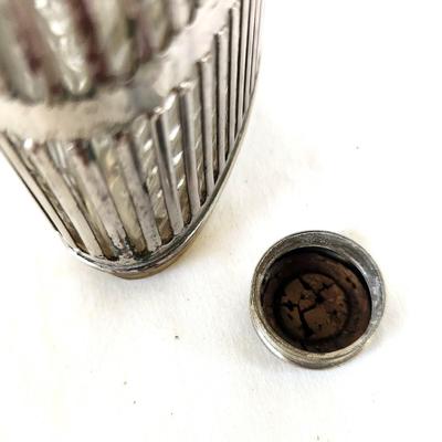 Lot #83  Antique Prohibition-era Chrome Cage Flask
