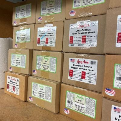 Shelf 25 Inventory Angelus Neon Paints 25 Cases 300 4 oz Bottles