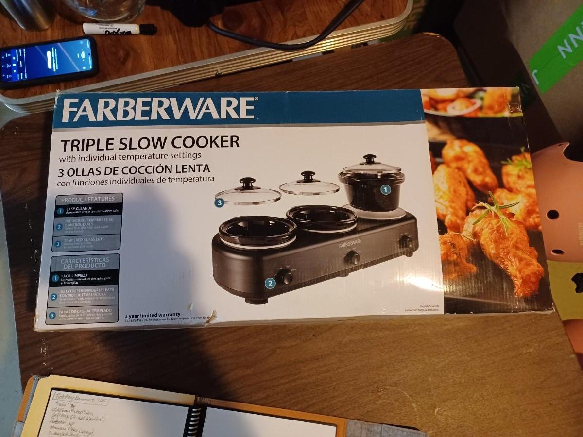 Farberware 3Crock Stainless Steel Slowcooker