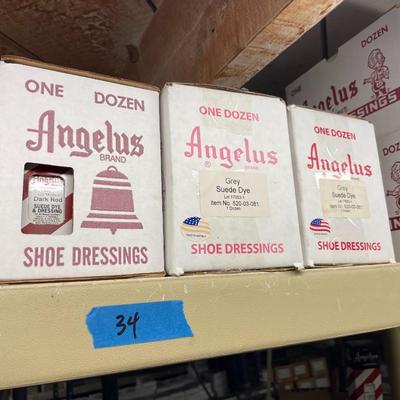 Shelf 34 Inventory Angelus Shoe Dressing Cases 96 Bottles